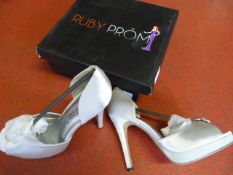 *Six Pairs of Ruby Prom RU02 Silver Prom Shoes (Mi