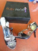 *Six Pairs of Ruby Prom Heidi Black Prom Shoes (M