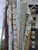 Ten Rolls of Assorted Fabrics (Widths ~4ft, Variou