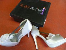 *Six Pairs of Ruby Prom RU02 Silver Prom Shoes (Mi