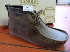 *Nicholas Deakin Brown Distressed Suede Boots Size