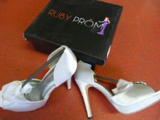 *Six Pairs of Ruby Prom RU02 Silver Prom Shoes (Mi