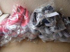 Six Pairs of Blue and Six of Pink Size:3 Trainers