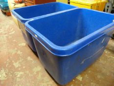*Two Blue Wheelie Bins