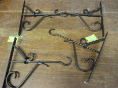 Four Metal Hanging Basket Brackets