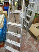 Four Tread Aluminium Steps