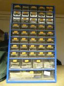 Set of Metal Framed Multi Drawers