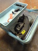 Plastic Storage Box and Contents
