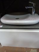 *Contemporary Sink Unit with Drawer and Chrome Tap