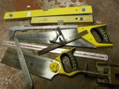 Spirit Levels, Gages, Saws and a Small Clamp