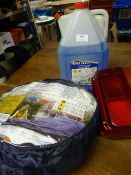 Car Cover, Car Light and a Bottle of Frost Proof W