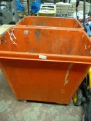 *Two Red Wheelie Bins