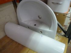 Bathroom Sink with Pedestal Base