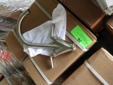 *Box of 10 Shavrin Kitchen Sink Swan Neck Taps in Brushed Nickel Finish