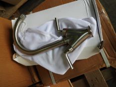 *Shavrin Kitchen Monobloc Tap in Brushed Nickel Finish