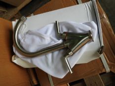 *Shavrin Kitchen Monobloc Tap in Brushed Nickel Finish