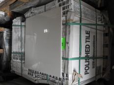 *Thirty Two Packs of Four 600x600mm Polished Floor Tiles 
