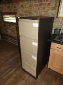 *Four Drawer Foolscap Filing Cabinet (Coffee & Cream)