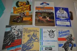 Seven Speedway Programmes and Souvenir Books