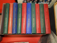 Ten Yorkshire Cricket Club Yearbooks 1934 - 1956