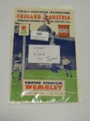 England vs Austria at Wembley 1951