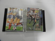 Quantity of 1980's England Home Internationals in Binder
