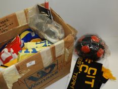 Various Scarves Including Hull City, Footballs and Other Merchandise
