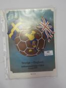 Sweden vs England 1979 Close Season Tour Programme