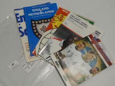 Various England International Programmes plus England Fans Guide to Brazil