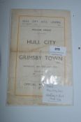 Hull City vs Grimsby Town 1949-50