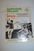 European Championship Northern Ireland vs Spain at Boothferry Park 1972
