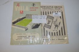 Aston Villa vs Tottenham Hotspur 1952 and Newcastle vs Burnley 1954