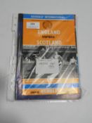 Schools Internationals Programmes from the 1970's