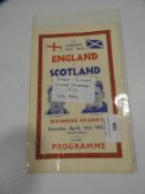 England vs Scotland Souvenir Programme 1953