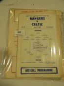 Bundle of Scottish Programmes Including Hamilton Rangers, etc.