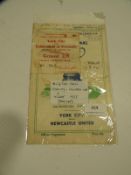 FA Cup Semi-Final 1955 York City vs Newcastle United Programme and Ticket