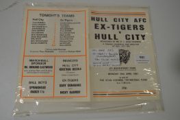 1983 Ex Tigers vs Hull City at Boothferry Park Stan Coombes Testimonial Match