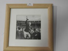 Framed Photograph of Bobby Moore with the World Cup 1966