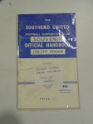 Southend United Souvenir Official Handbook 1956-57