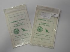 Two Copies of Yorkshire vs Aussies Rugby League 1963