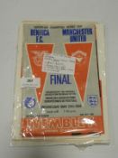 Quantity of Manchester United Programmes Including Benfika Home & Away 1966, Spurs, AC Milan, etc.