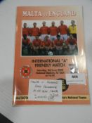 Malta vs England at The Ta Qali Stadium 2000