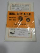 Hull City vs Leeds United 1959-60 Programme