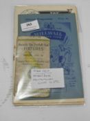 Mixed 1950's Fixtures Programmes Including Man City vs Millwall, etc.