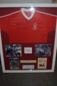 Framed & Signed Nottingham Forest Football Shirt from the European Cup Final 1980