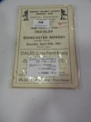 Frickley vs Doncaster Rovers 1954 & 1957, and Three Yeovil Town Programmes
