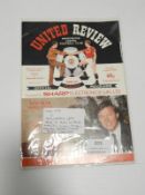 Manchester United vs Newcastle Programme 1986-87 with many Autographs