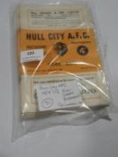 Full 1957-58 Season of Hull City Programmes
