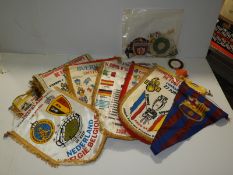 Various European Pennants Including Barcelona