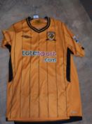 Hull City Home Shirt from 2009-10 Season, Totesport.com Sponsor Size: Medium